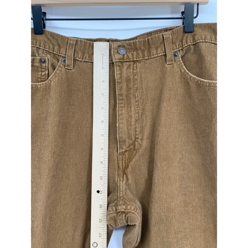 Levis 505 Corduroy Pants Mens 40x32 Brown Straight Leg Stretch Casual Fall